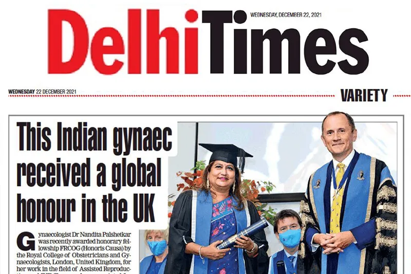 thumb of Delhi Times - This Indian Gynaec received a global honour in the UK